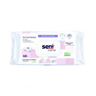Drėgnos servetėlės Seni Care Sensitive, 68 vienetų