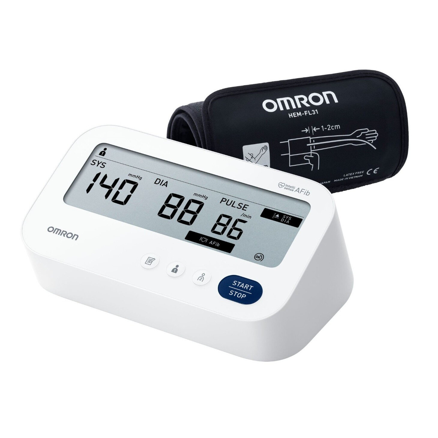 Žastikaulio kraujospūdžio matuoklis Omron M3 Comfort AFib HEM-7196-FLE